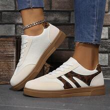 New Soft Bottom Lightweight Sneakers, Super Soft Running Shoes, Leather Upper, Versatile Women Shoes - Beige - View 12