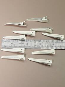 10 buc cleme de păr cu vârf ascuțit, culoare macaron lucios, 4,5 cm, pentru femei, breton și păr lateral, lucrate manual, cleme cu gheare, agrafe de păr, agrafe de păr, accesorii de păr - Bej - Vizualizare 2