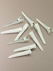 10 buc cleme de păr cu vârf ascuțit, culoare macaron lucios, 4,5 cm, pentru femei, breton și păr lateral, lucrate manual, cleme cu gheare, agrafe de păr, agrafe de păr, accesorii de păr - Bej - Vizualizare 4