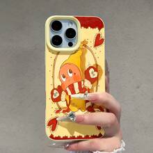 Funda para móvil con adorable personaje abrazando corazones. Compatible con teléfonos ,  17,  16 Pro Max,  15 Pro Max,  13 y  12. Fabricada en TPU para una protección eficaz contra golpes y caídas. Un regalo ideal para familiares, amigos, seres queridos, parejas y para Navidad. - Amarillo - Ver 7