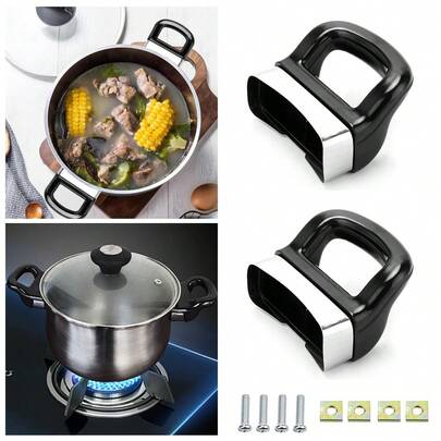 2pcs Replacement Side Handles For Cooker Steamer Stockpot Pan Pot Cookware Part
