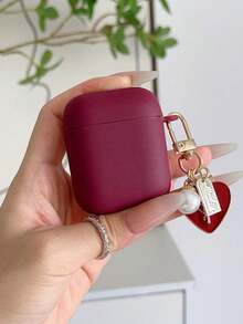 爱心吊坠耳机保护套，适用于所有型号（1代、2代、3代、4代、Pro、Pro 2、Pro 3），防刮耐用 - 帶掛件 - 查看 4