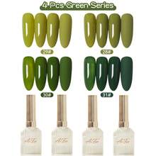 AiFer 4 Bottles 15ml Grey Series Solid Color Removable Gel Polish Set, Suitable For Nail Salon DIY, New Year Holiday Manicure, UV Lamp Nail Art Design Decoration, Home Manicure Gift, For Women - Grey - View 18