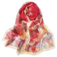 Pokeedioty Scarfs For Women Lightweight Fashion Scarves Elegant Floral Pattern Sheer Scarfs Sunscreen Shawls Wraps - Multicolor 1231 - View 1