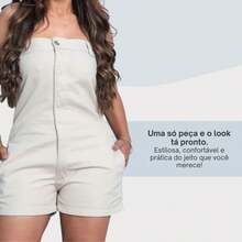 MILLE MODAS WOMEN'S JEANS STRAP-OFF OVERALL - Beis - Ver 5
