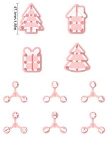 Christmas Clay Cutters, Christmas Tree Gifts Shape Polymer Clay Cutters Kit For DIY Jewelry Making, Perfect For Handmade Earrings And Christmas Decorations, No Power Needed