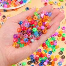 300pcs/500pcs - DIY Craft Beads, Multicolor Pony Beads, Perfect For Handmade Bracelets, Necklaces, Anklets, Earrings And Other Multi-Purpose Craft Projects, Ideal Holiday Gift - Barrel Beads - View 2