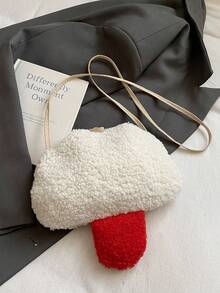 This 1pc Autumn/Winter Stylish And Cute Alien Mushroom Mini Shoulder/Crossbody Bag Features A Unique Design And High Cost-Performance. Perfect For Shopping, Everyday Life, And Travel, It Boasts A Fashionable And Artistic Style And Is Available In Multiple Colors. A Must-Have Fashion Item For Any Outing. - Mushroom Crossbody Bag - View 8