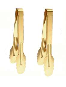 1个易握金色食品夹，不锈钢家用食品夹 - 彩色 - 查看 3