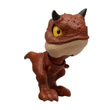 Mattel Jurassic World Mighty Little Biters Juguete de dinosaurio con acción de mordida, cambio de ojos, figura de acción de dinosaurio coleccionable, regalos para niños y niñas de 3, 4, 5, 6, 7 y 8 años, relleno de huevos de Pascua, regalos para Navidad, cumpleaños, Acción de Gracias - Carnotauro - Ver 4