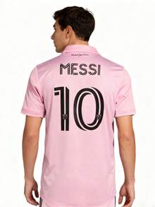 Messi's Style! Miami's No. 10 Jersey For The 23-24 Season, A Breathable And Comfortable Football Jersey. - 粉色 - 查看 1