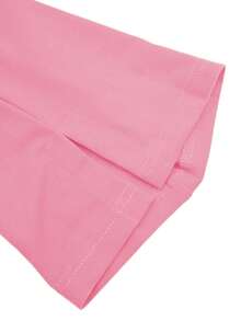 Women's Solid Color 2-Piece Casual Long Sleeve Half-Zip Hoodie And Drawstring Split Straight Leg Pants Set, Lightweight & Soft, Suitable For Spring, Summer, Autumn - Pink - View 7