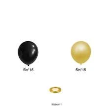 142Pcs Black And Gold Balloons Garland Arch Kit With Black Gold Confetti Balloons For Happy New Year Decorations 2026 Birthday Graduation Party Supplies - Multicolor - View 8