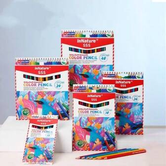 12/24/36/48 Colores Lápices de Colores en Caja, Lápices de Colores Multicolor para Dibujo, Pintura, Graffiti y Colorear para Estudiantes, Suministros de Arte y Papelería