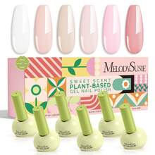 MelodySusie Plant-Based HEMA-Free & HPMA-Free & TPO-Free 6 Pcs Gel Nail Polish Set - 16.5ml, Unique Tilt-And-Stand Bottle For Easy Gel Access, Nude Colors - Nude Colors - View 1