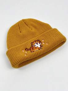 1 pieza Gorro de punto con bordado de Stitch de dibujos animados para hombre, gorro de invierno cálido para exteriores, equipo de invierno - A - Ver 4