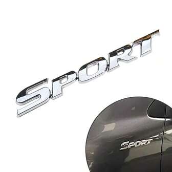 3D Chrome ABS Car Letters Logo SPORT Emblem Badge Sport Stickers Car Rear Trunk Accessories 2025 New