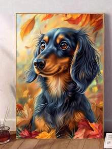 1件套DIY钻石画套装 - 小狗，家居装饰，全钻，30*40厘米/40x50厘米 - 彩色 - 查看 3