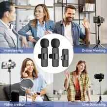 Wireless Lavalier Microphone, Compatible With IOS, Plug And Play, Clip-On Lapel External Mini Lightning Interface Microphone, Suitable For Video Interviews, Vlogs, Etc., Mini Microphone Compatible With Iphone Android Phone For Winter Vacation, Audio/Video Recording, Interviews, Gaming & Live Streaming Vacation Audio Recording Video Recording Interviews Gaming Streaming Live Streaming - Black - View 6