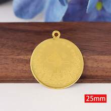 10pcs/Lot Turkish Vintage Coins Pendant 21k Gold Plated Arabic Fashion Pendants For DIY Necklace Bracelet Earrings Jewelry Accessories - Coins Pendant - View 12