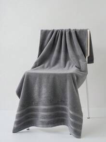 1件/3件套现代简约纯色条纹棉质浴巾 | 超柔软、高吸水性、速干桑拿浴巾、不掉毛、轻便，可选尺寸：34x75厘米浴巾/70x140厘米浴巾/34x34厘米面巾，耐用浴室必备品，情侣礼物 - 多色 - 查看 2