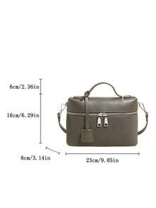 New Matte Patchwork Mini Handbag Crossbody Bag Phone Pouch, Fashionable Commuter Bag - Green - View 10