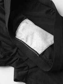 Valentine's Day Men's Black Boxer Briefs With Letter & Bear Print, Elastic Comfortable Holiday Underwear - Black - View 5