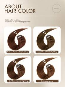 Invisible Nano Bead Hair Extensions, Micro Ring Hair Extensions, Straight Micro Ring Real Human Hair Extensions, Invisible Bead Thickened Micro Ring Hair Extensions, Halloween Costume, Holiday Essential, Bridal Holiday Gift - S4 - View 8