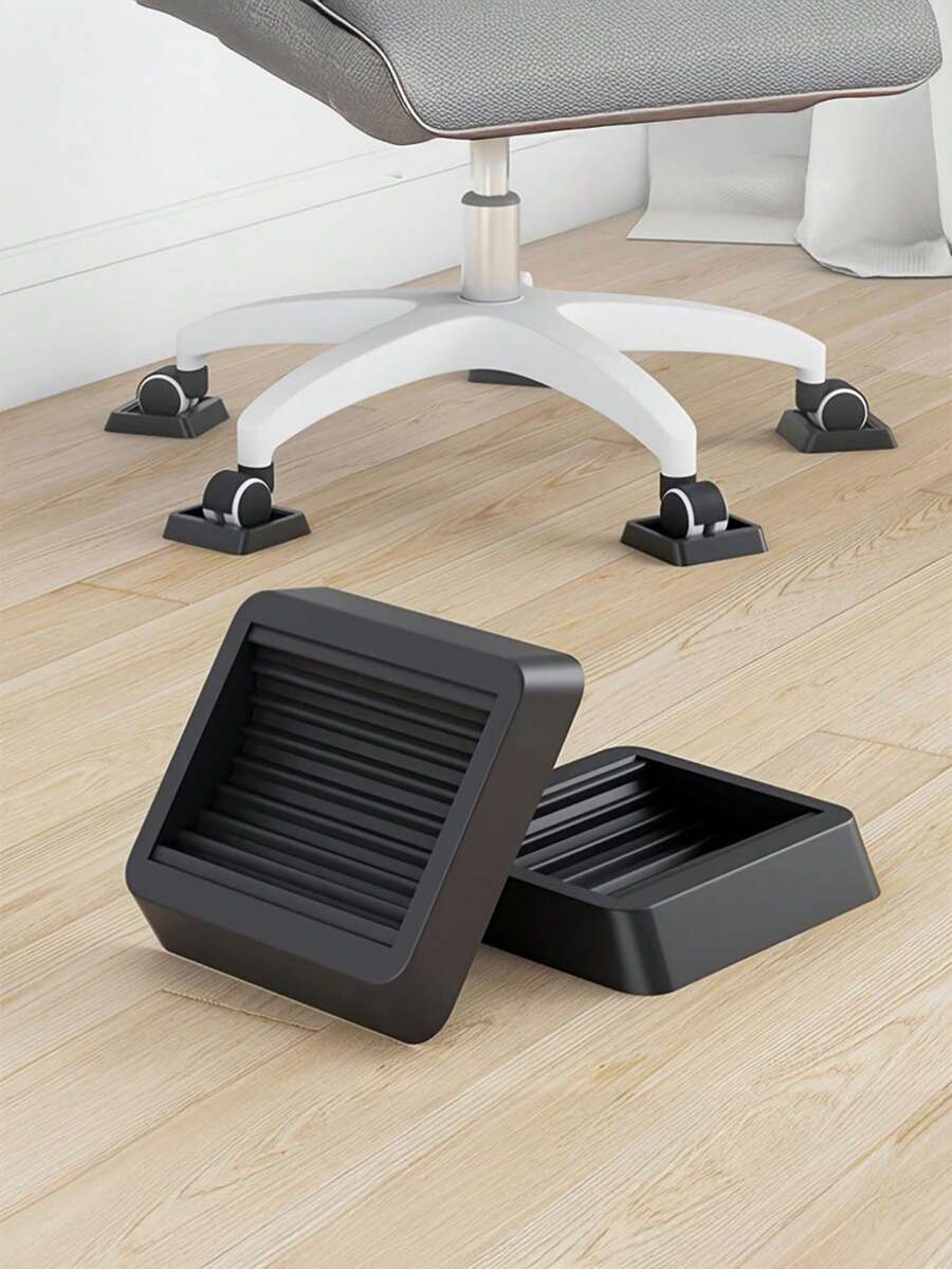 Furniture Stoppers & Bed Stoppers - Wheel Caster Cups Fit All Wheels Of Furniture - TPU Non-Slip Pads For Sofa Bed Chairs To Prevents Scratches (4 PCS) - Multicolor - View 1