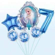 Frozen Princess  Balloon Set Multi Colored Latex Balloon Arch Kit Set Princess Theme Anime Peripheral Birthday Party Decoration Anniversary Party Supplies Photo Background Dress Up Props Family Friends Holiday Gifts - Multicolor - View 9