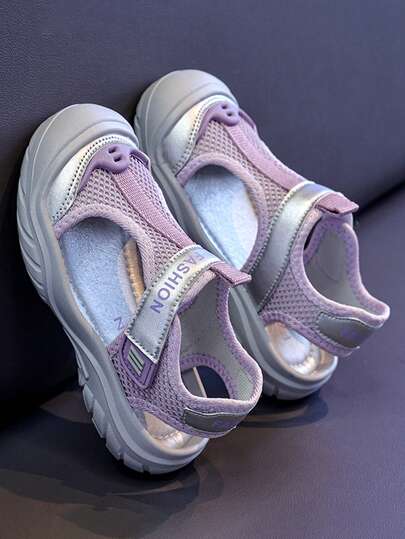 1 Pair Kids Sandals, Unisex Fashion Sports Sandals, 2025 New Soft Bottom Toddler Shoes, Casual Non-Slip Flat Beach Shoes, Suitable For Boys, Girls, Outdoor, Party, Travel, Summer