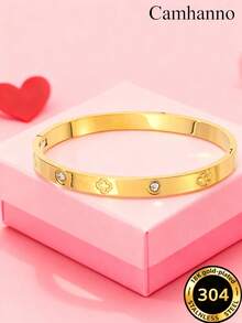 Camhanno 10/1-częściowy zestaw złotej biżuterii, lekki, luksusowy, elegancki zestaw biżuterii ze stali nierdzewnej, impreza, spotkanie, wieloelementowy, przyciągający wzrok styl, zróżnicowany design staje się przyciągającym wzrok punktem na imprezie - Złoto - Zobacz 19