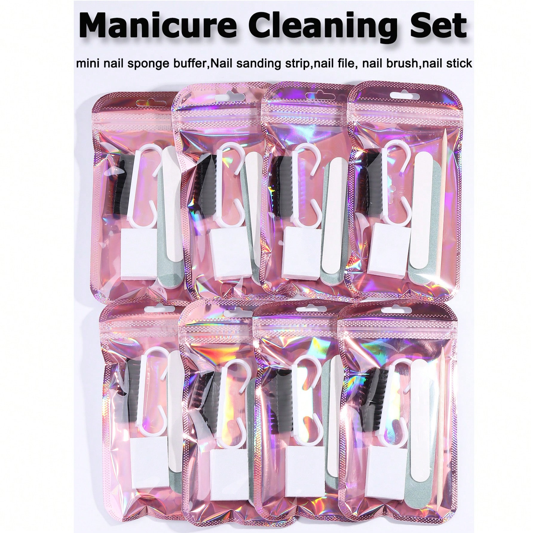 Manicure Tool Kit, Mini Nail File, Acrylic Nail Art Brush, Polishing Pad And Nail Stick - Odorless, Nail Cleaning Tools, Suitable For DIY Jewelry Polishing And Nail Care,Professional Nail Tools Set For Salons And Home Use