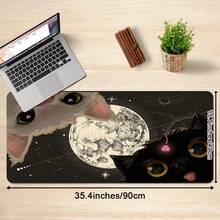 1 pezzo Grande tappetino per mouse da gioco e tastiera - Gatti carini, base in gomma antiscivolo, bordi cuciti - Tappetino da scrivania per PC, ufficio, casa - Regalo perfetto per amanti dei gatti e giocatori, tappetino per gatti, area di lavoro in ufficio - Multicolore - Visualizzare 6