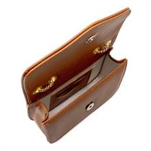 Basic Minimalist Metallic Crossbody Bag For Summer Parties. - Rust Brown - View 8