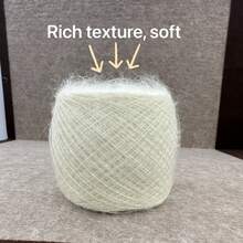 100 جرام (3.53 أونصة) | 55% شعر الجمل ، 25% بوليستر ، 20% أكريليك | خيط كروشيه ناعم ، مناسب للسترات والشالات والأوشحة والقبعات | 800 متر / 3150 بوصة - لون شمبانيي - مشاهدة 5