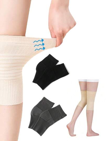 1 Pair Cotton Warm Knee Pads, Cold-Proof Knee Sleeve For Elderly, Elastic Sports Knee Support, Suitable For Men And Women