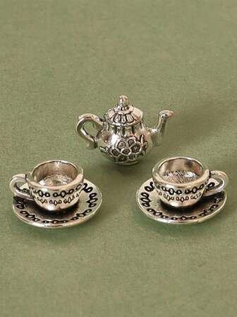 1pc Mini Tea Cup,Miniature Tea,Vintage Mini Teapot,Dollhouse Miniature Tea Cup,Coffee Shop Kitchen Accessories, Photography Props, Suitable For Photography Studio, Miniature Kitchen, Home Decor