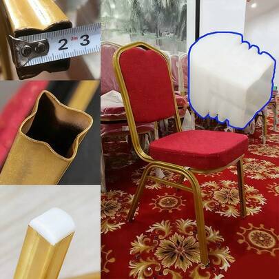 4个/20个/100个装椅腿套，花形加厚防滑家具脚垫，适用于25*25毫米/0.984*0.984英寸管径，适用于家庭、餐厅、酒店、食堂