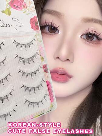 5 pares de pestañas de gato y zorro, pestañas de visón artificial, pestañas ligeras, pestañas naturalmente esponjosas, pestañas de dibujos animados, adecuadas para que las usen principiantes a diario, Halloween, Navidad, citas y fiestas