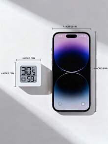 1/2 pezzi Mini termometro igrometro con faccina sorridente, display LCD biadesivo, monitoraggio preciso delle variazioni di temperatura e umidità in ambienti interni/esterni, camera da letto, sala da pranzo, ufficio, terrario per rettili