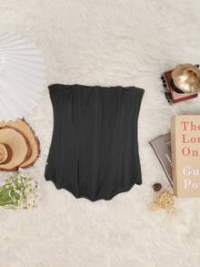 Áo corset lưới co giãn Apperloth dành cho nữ, kiểu dáng cổ điển thanh lịch, hơi xuyên thấu, có gọng thép, dây buộc, hở lưng, thích hợp mặc thường ngày và làm trang phục Halloween. - màu đen - Xem 7