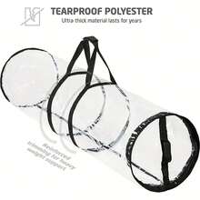 PVC Gift Wrapping Storage Box - Round Multi-Functional Wrapping Paper Roll Holder, Holds 24 Rolls Of 30-Inch Paper, Features Double Handles And A Secure Closure, Perfect For Christmas, Halloween, And Holiday Gifts.