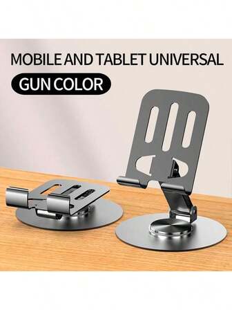 360° Rotating Aluminum Mobile Phone Holder. Foldable And Portable. Desktop Live Streaming Tool For Lazy People. Universal For Tablets And Mobile Phones. Suitable For Daily Office Use In All Seasons/Watching Dramas At Home/Outdoor Shooting. Birthdays/Practical Gifts For Family/Friends. High-Quality Mobile Phone Accessories.