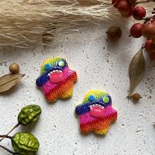 Cartoon Sprout Monster Teeth Resin Accessories For DIY Phone Case, Hair Clips, Hollow Out Clogs Charms, Decorative Craft Supplies - Multicolor - View 8