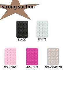 1/2/3/4/5pcs Silicone Suction Cup Phone Holder, No Residue, Universal Selfie Video Stand For IPhone/Android, Fashionable Desktop Accessory - Gift For Friends And Lovers