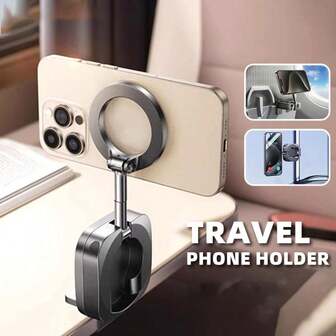 360°旋转磁吸手机支架 Mgsafe 旅行手机支架 可折叠桌面手机支架 磁吸式，兼容、安卓手机，生日礼物，送给家人、朋友，夏季浴室厨房礼物，生日手机配件，承重力强