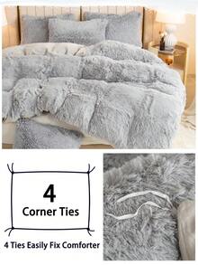 Bộ chăn ga gối 3 món màu trơn, mềm mại, bao gồm 1 vỏ chăn và 2 vỏ gối, phù hợp cho phòng ngủ, phòng khách. Kích thước: Siêu lớn, Lớn, Đôi tiêu chuẩn, Đơn. Quà tặng Giáng sinh. - Màu Xám nhạt - Xem 7