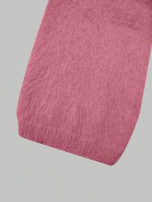 Suéter de punto esponjoso de cuello redondo liso para mujer, top holgado y acogedor para otoño e invierno - Rosa - Ver 10