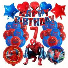 42pcs Spider-Man Theme Party Birthday Celebration Foil Balloons Party Supplies Set